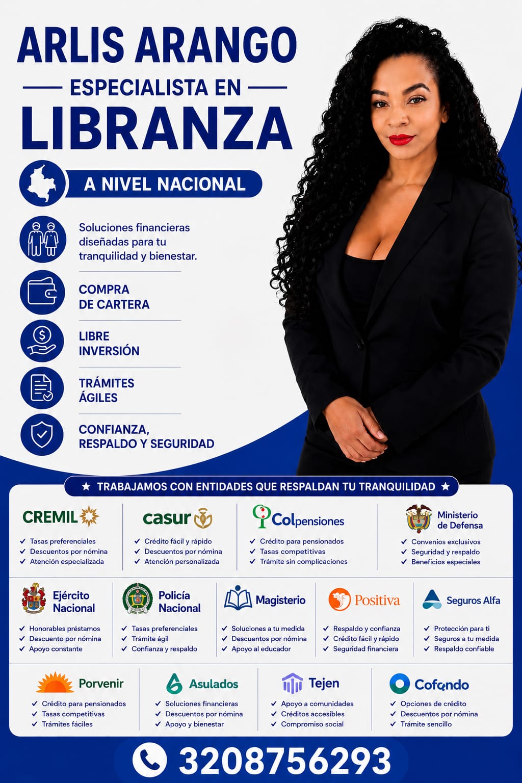 Arlis Arango, especialista en créditos de libranza